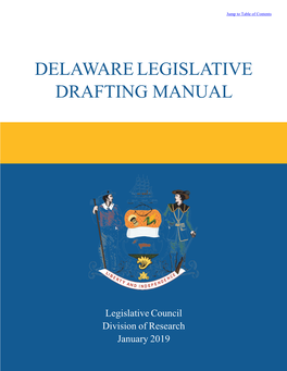 Delaware Legislative Drafting Manual