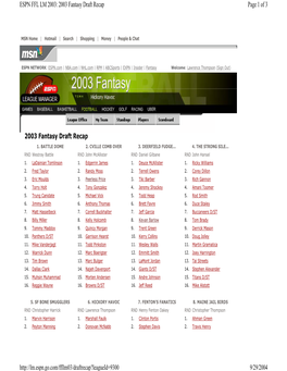 Draft Recap Page 1 of 3