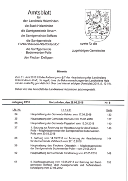 Amtsblatt Nr. 8 Vom 28.05.2018 -133