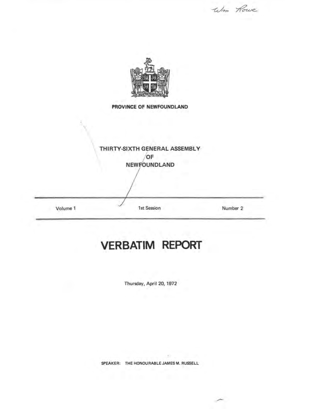 Verbatim Report