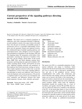 Current Perspectives of the Signaling Pathways Directing Neural Crest Induction