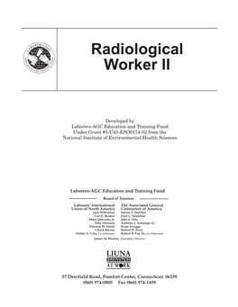 Radiological Worker II