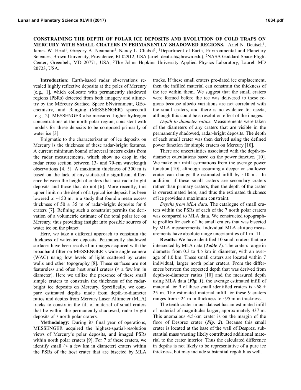 Constraining the Depth of Polar Ice Deposits and Evolution of Cold Traps on Mercury with Small Craters in Permanently Shadowed Regions