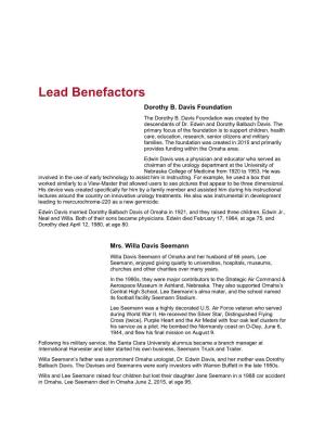 Lead Benefactors Dorothy B