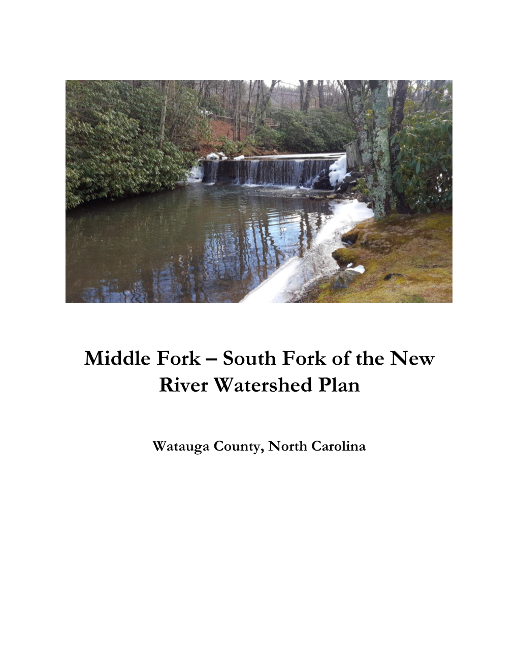 Middle Fork – South Fork of the New River Watershed Plan