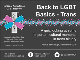 Back to LGBT Basics Trans Pack