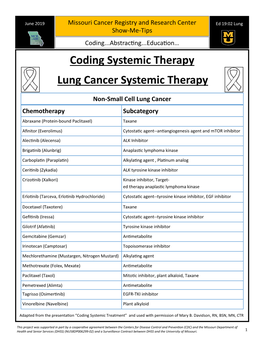 Lung Systemic Treatment