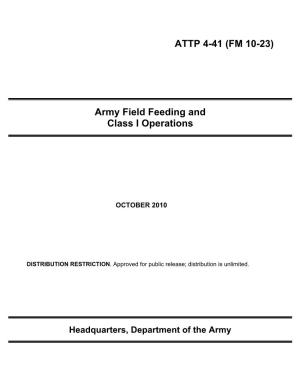 Army Field Feeding and Class I Operations