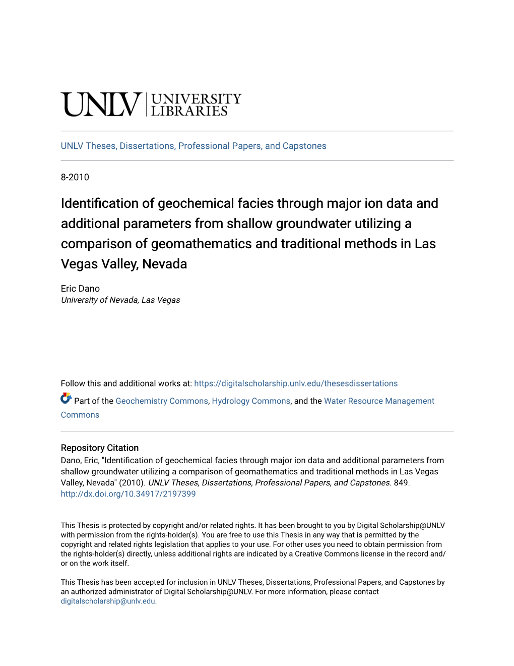 Identification of Geochemical Facies Through Major Ion Data And