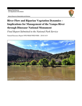 Implications for Management of the Yampa River Through Dinosaur National Monument Final Report Submitted to the National Park Service