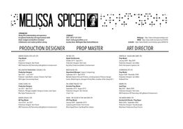 Prop Master Production Designer Art Director