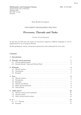 Processes, Threads and Tasks