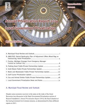 Local Government Privatization News and Notes