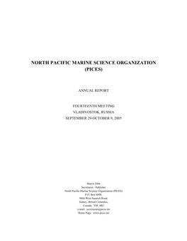 North Pacific Marine Science Organization (Pices)