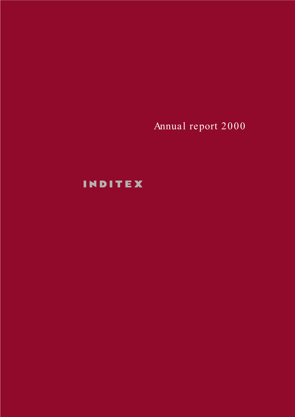 Annual Report 2000 Index
