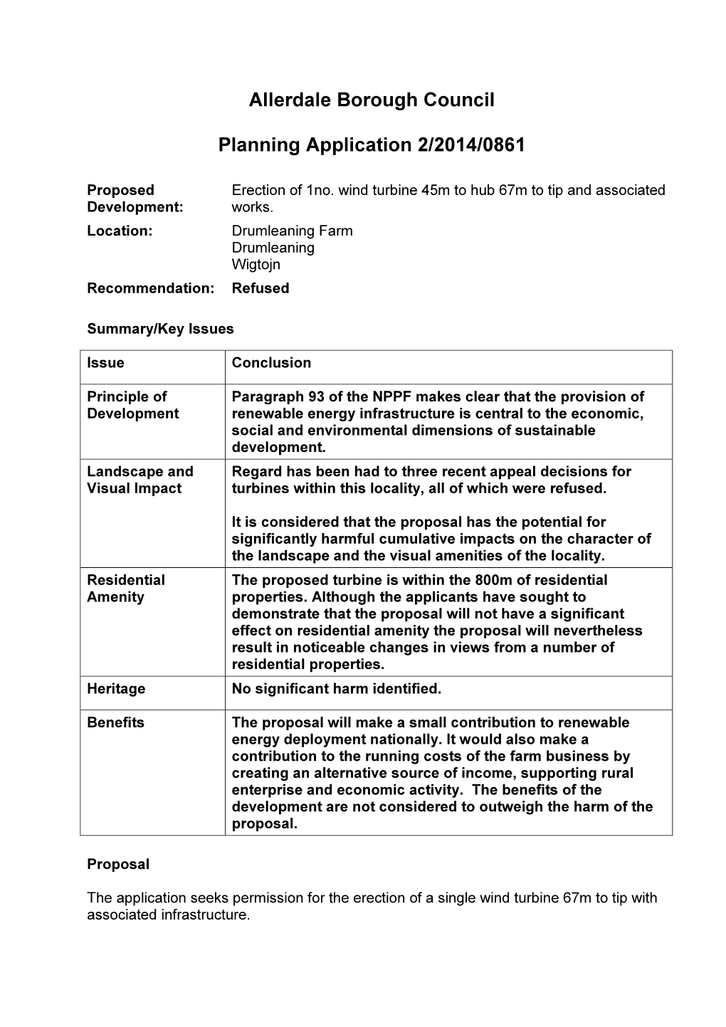 Development Panel-2.2014.0861-Erection of Wind Turbine 67M to Tip