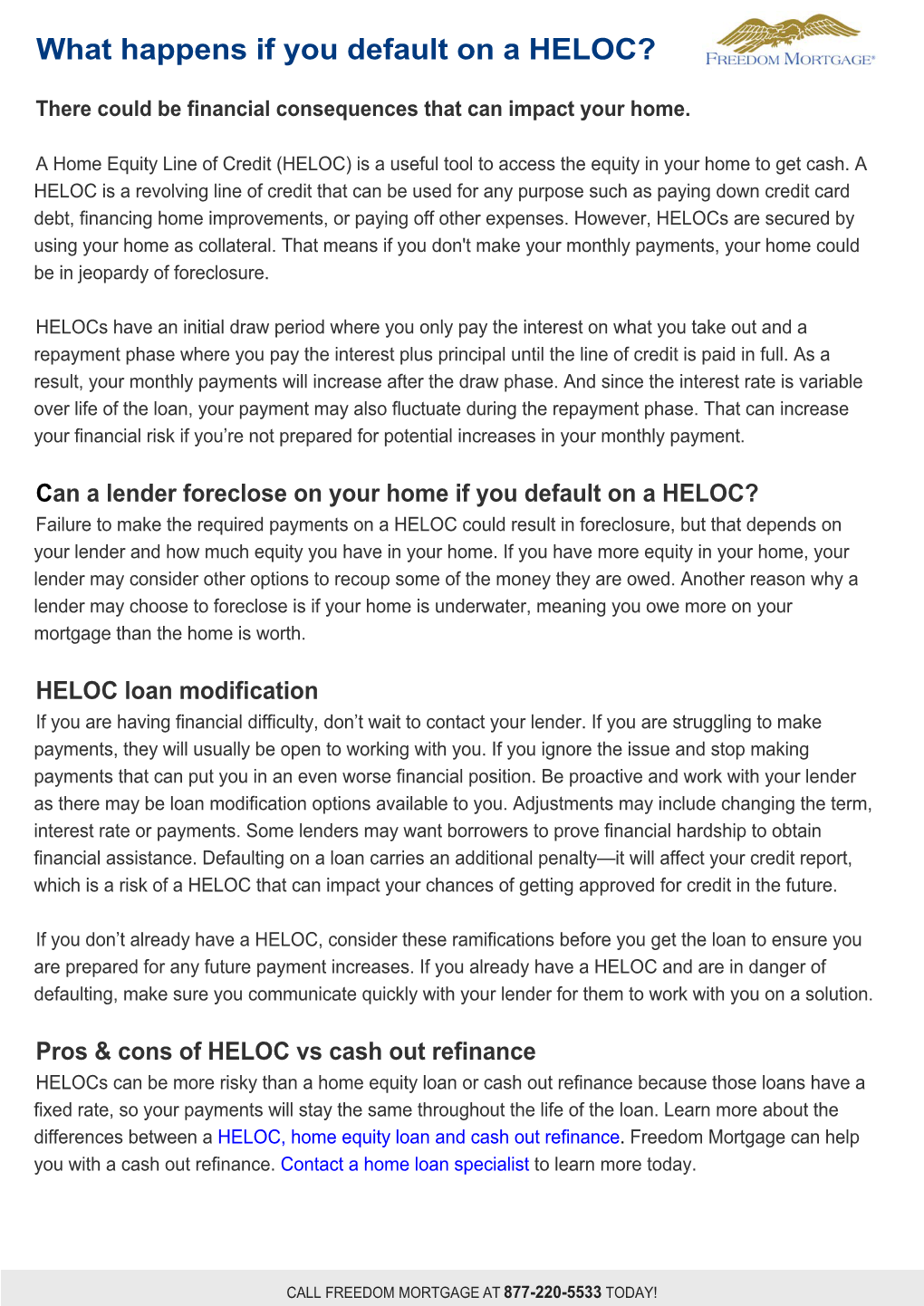 What Happens If You Default on a HELOC?