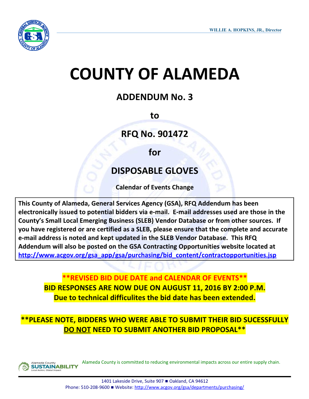 County of Alameda, General Services Agency Purchasing s2