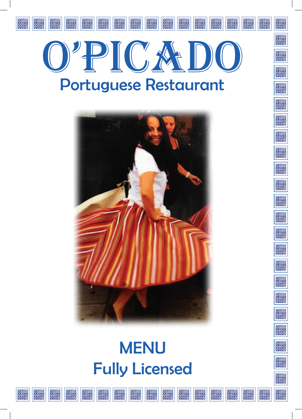 Portuguese Restaurant MENU Fully Licensed