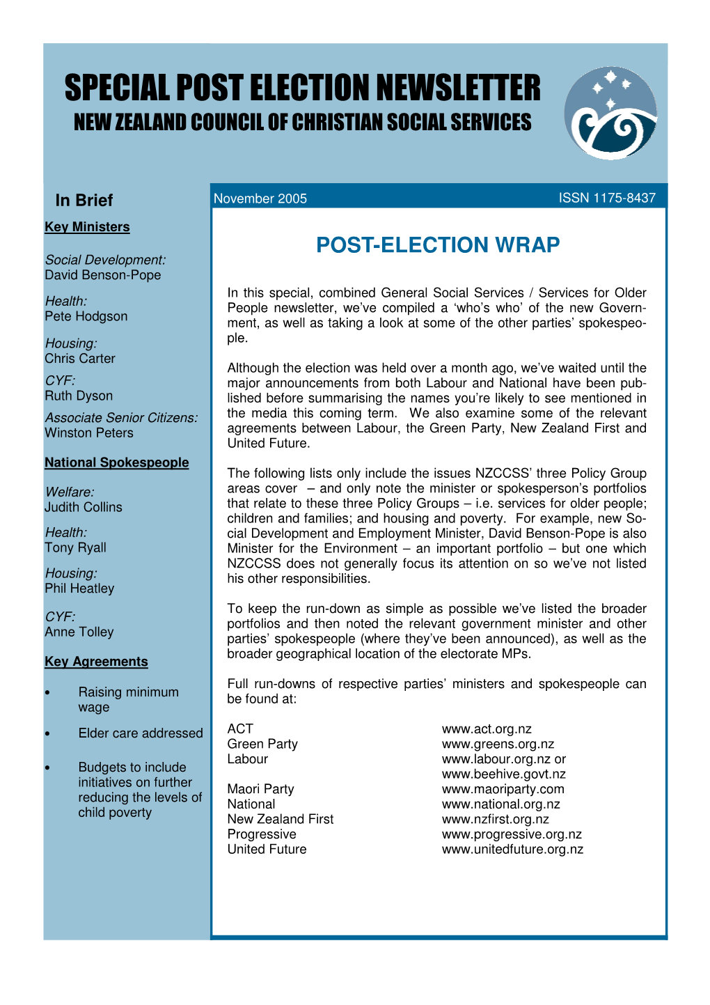 2005 Post-Election Newsletter