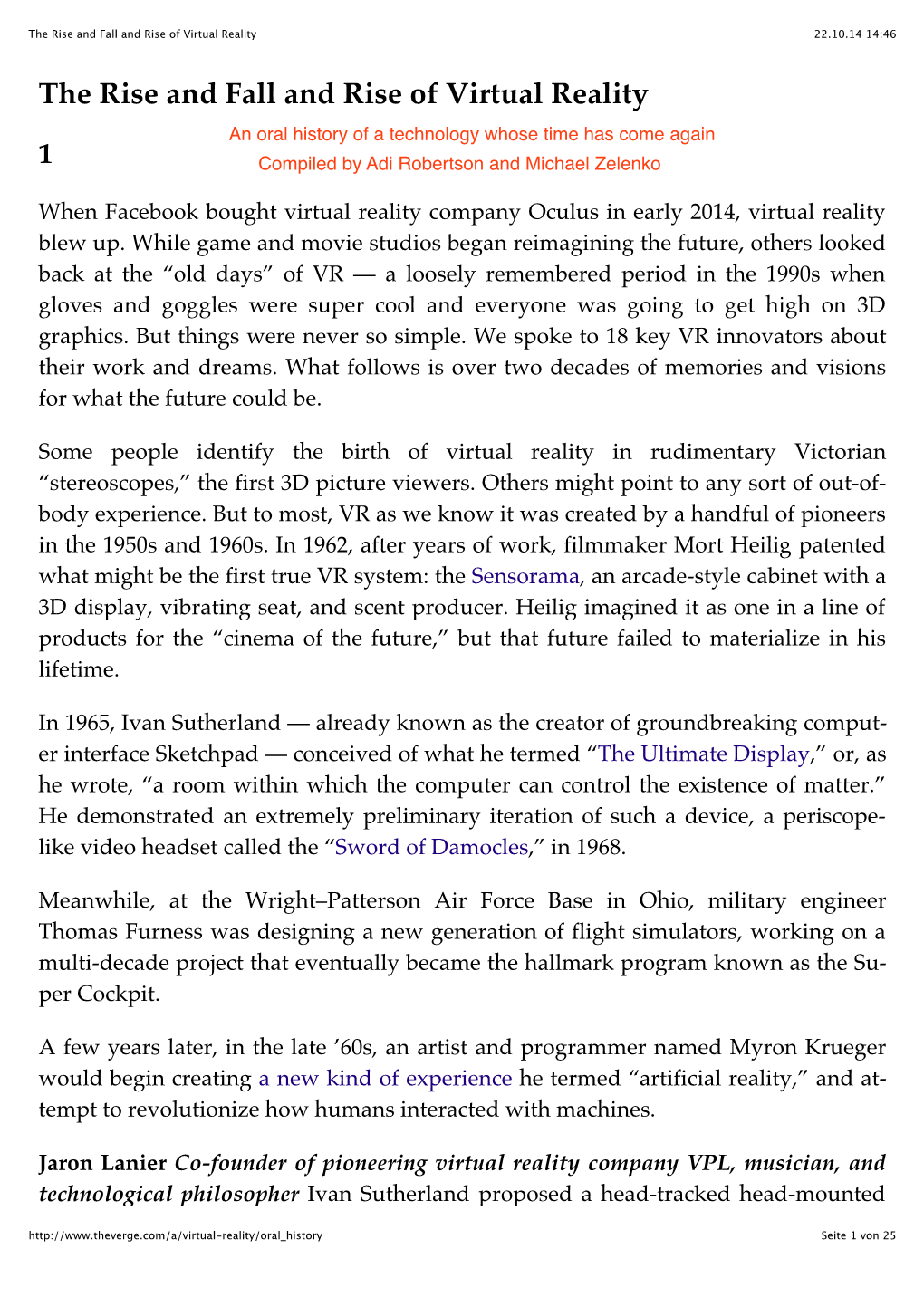 The Rise and Fall and Rise of Virtual Reality 22.10.14 14:46