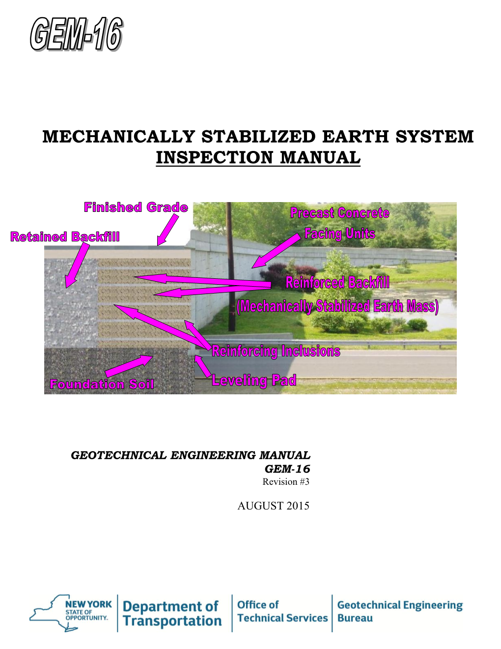 Mechanically Stabilized Earth System Inspection Manual