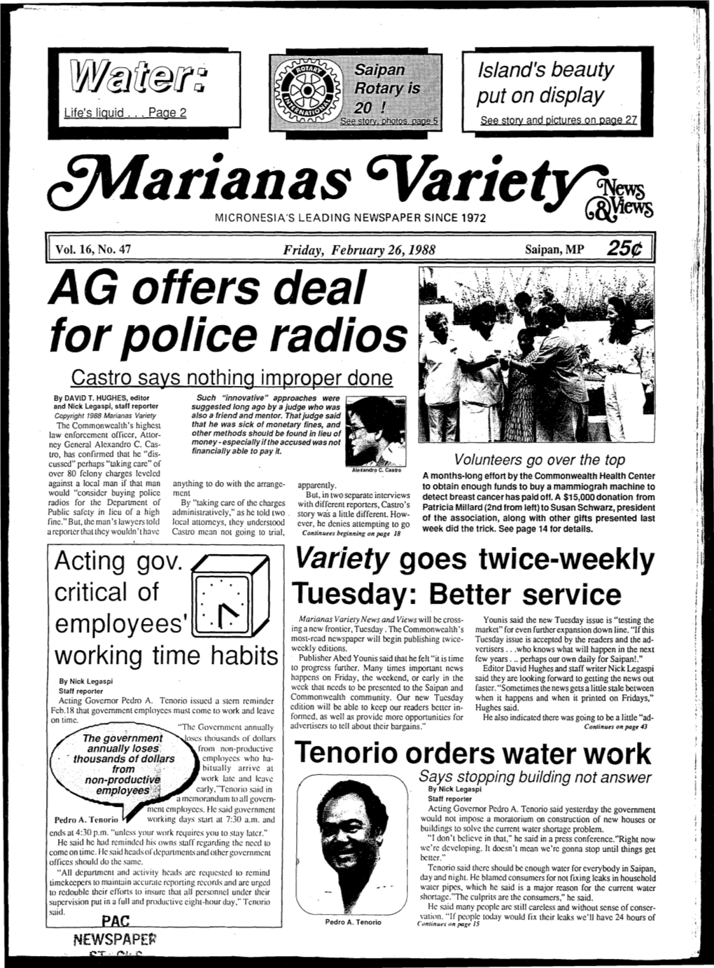 Ar1anas• MICRONESIA's LEADING NEWSPAPER SINCE 1972