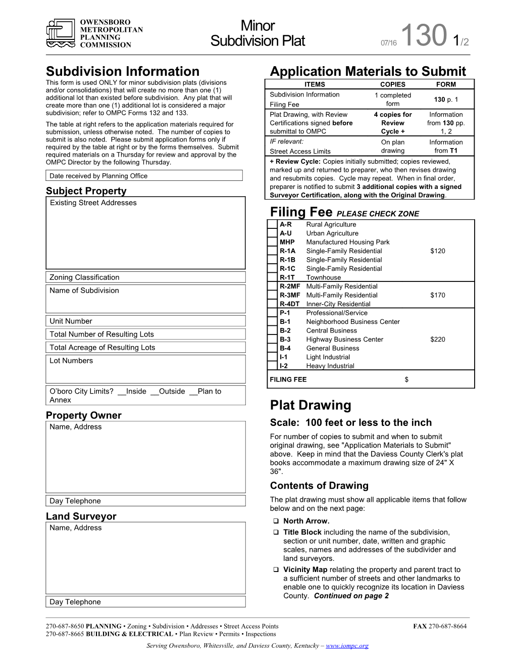 Subdivision Information s1