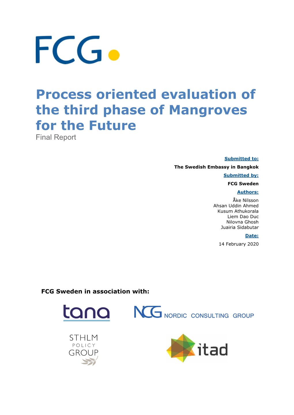 Mangroves for the Future Final Report