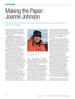 Making the Paper: Joanne Johnson