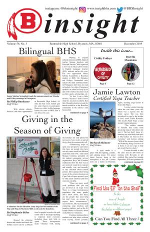 Bilingual BHS Giving in the Season of Giving