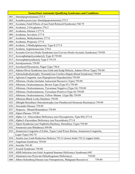 Soonerstart Automatic Qualifying Syndromes and Conditions 001