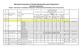 Municipal Corporation of Greater Mumbai-Education Department