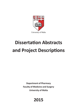 Dissertation Abstracts and Project Descriptions