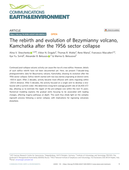The Rebirth and Evolution of Bezymianny Volcano, Kamchatka After the 1956 Sector Collapse ✉ Alina V