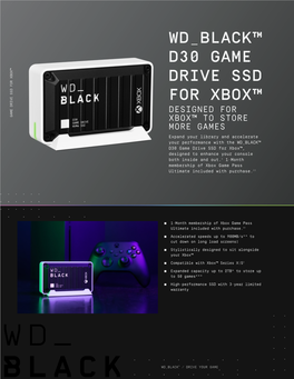 WD BLACK D30 Game Drive SSD for Xbox