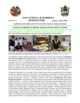 Oas Antigua & Barbuda Newsletter