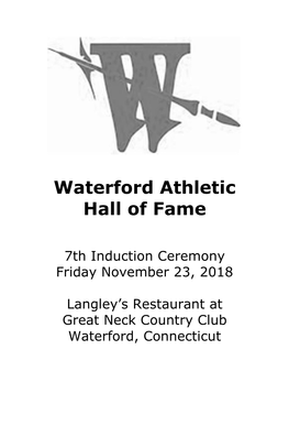 Waterford Athletic Hall of Fame