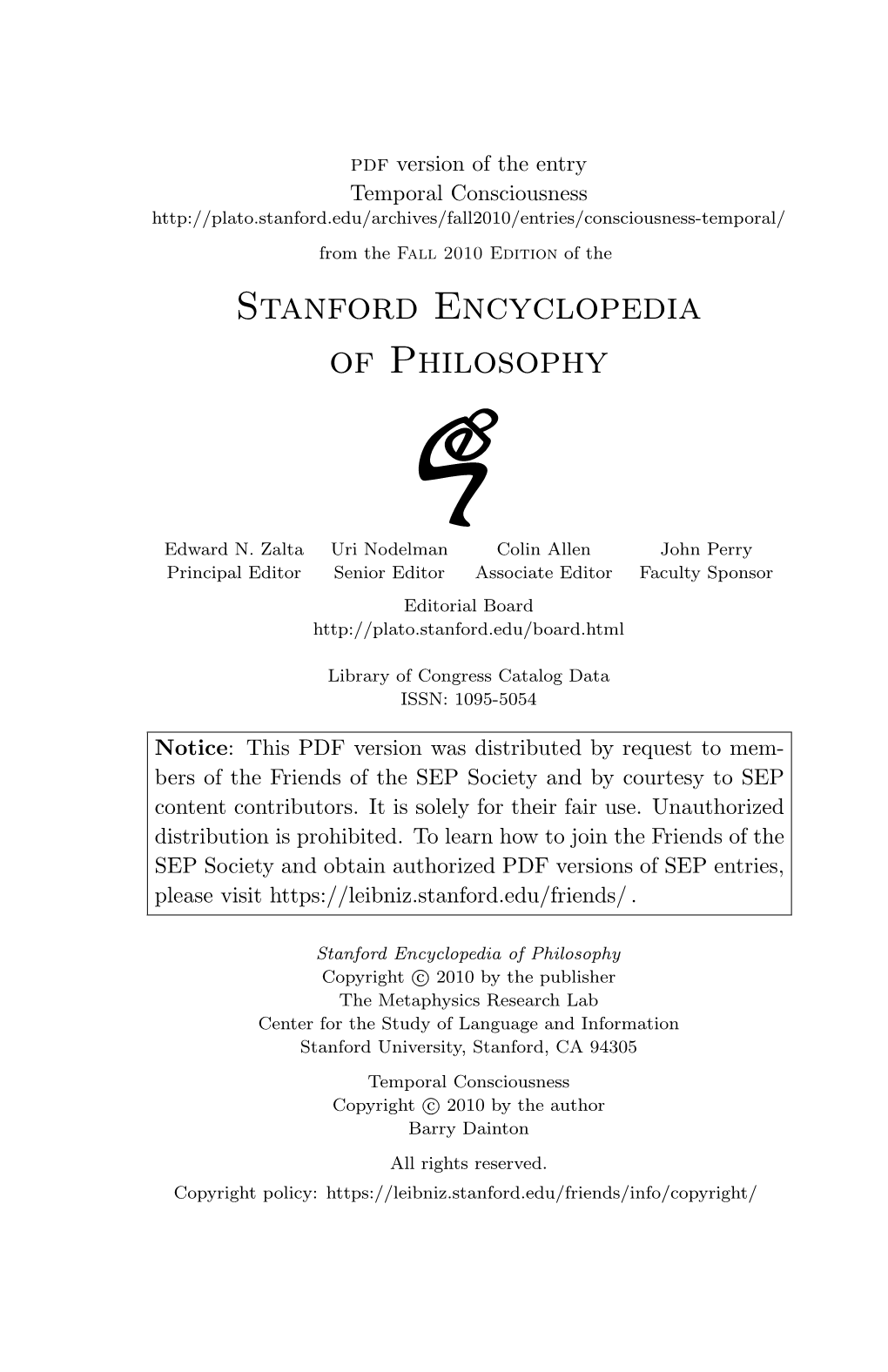 Stanford Encyclopedia of Philosophy