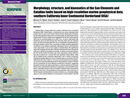Morphology, Structure, and Kinematics of the San Clemente and Catalina Faults Based on High-Resolution Marine Geophysical Data