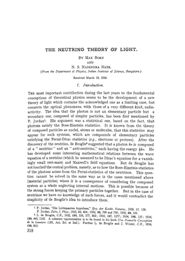 The Neutrino Theory of Light