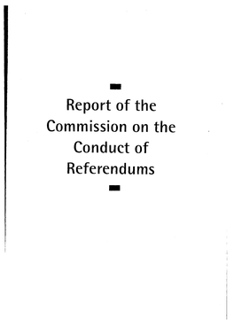 Conduct of Referendums Rn Contents