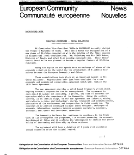 Communaute Europeenne Nouvelles