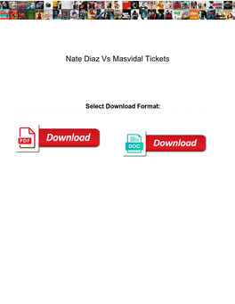 Nate Diaz Vs Masvidal Tickets