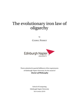 The Evolutionary Iron Law of Oligarchy