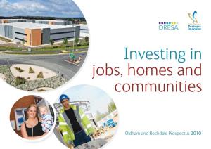 Investing in Jobs, Homes and Communities