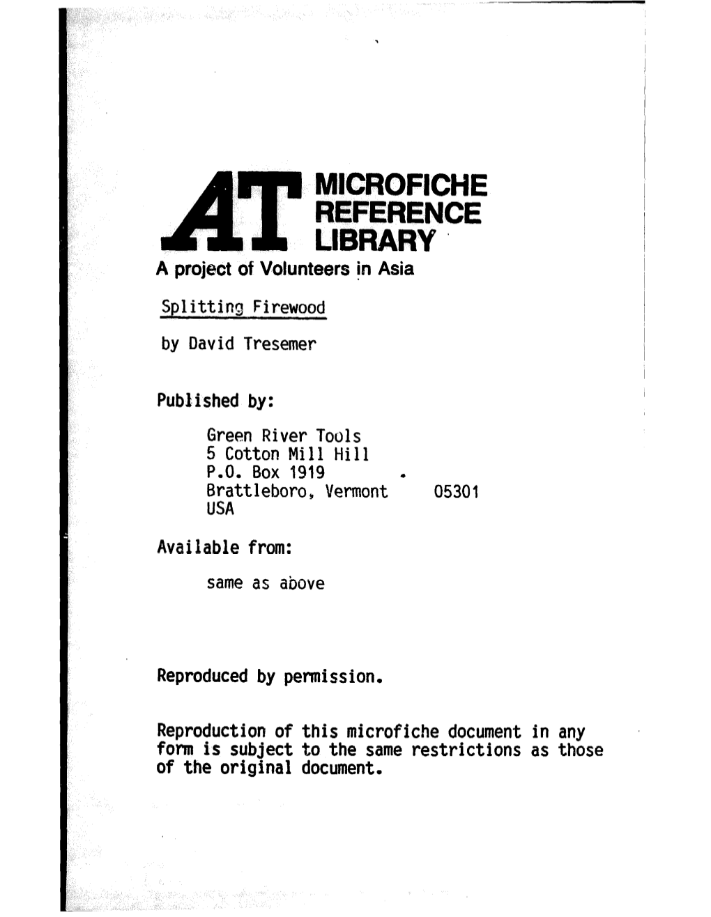 Microfiche Reference Library '