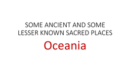 SOME ANCIENT and SOME LESSER KNOWN SACRED PLACES Oceania Australia Indigenous Australians