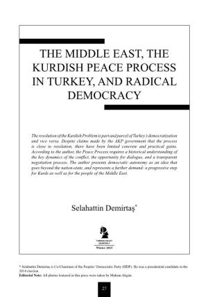 The Middle East, the Kurdish Peace Process in Turkey, and Radical Democracy