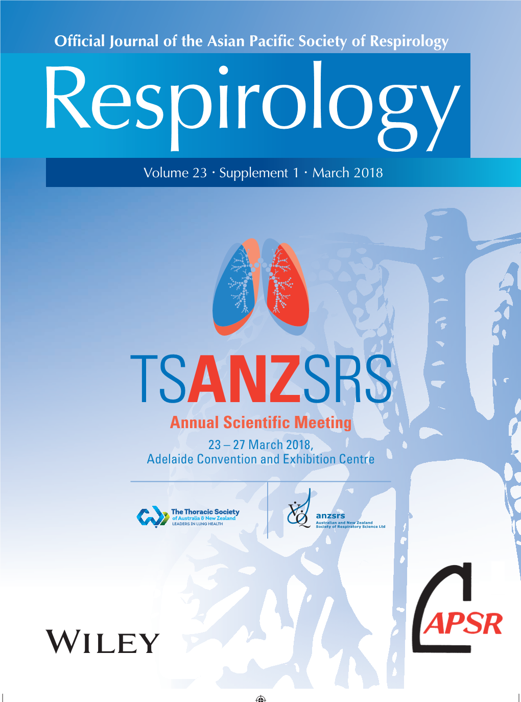 Annual Scientific Meeting 23 – 27 March 2018, Adelaide Convention and Exhibition Centre